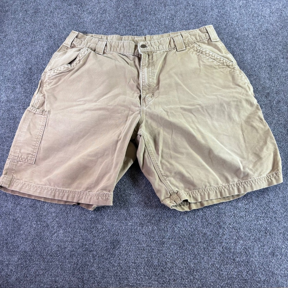 Carhartt Carpenter Shorts Kids 40 Tan Canvas B147 DKM Utility Duck Workwear